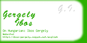 gergely ibos business card